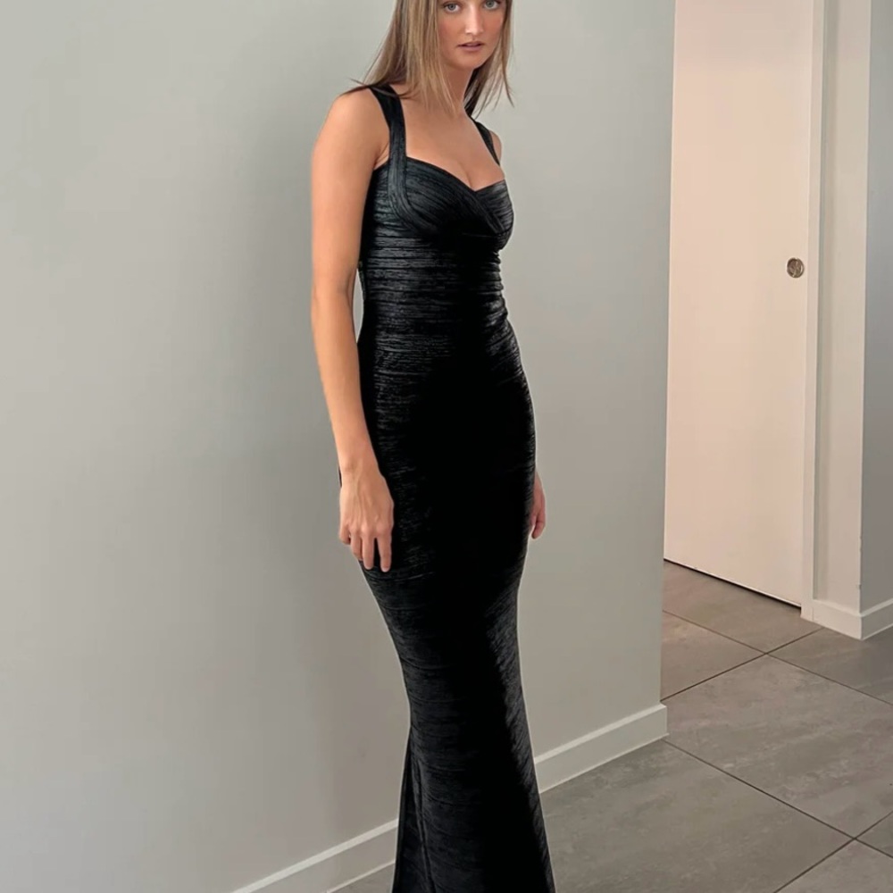 Herve Leger Black Sweetheart Gown